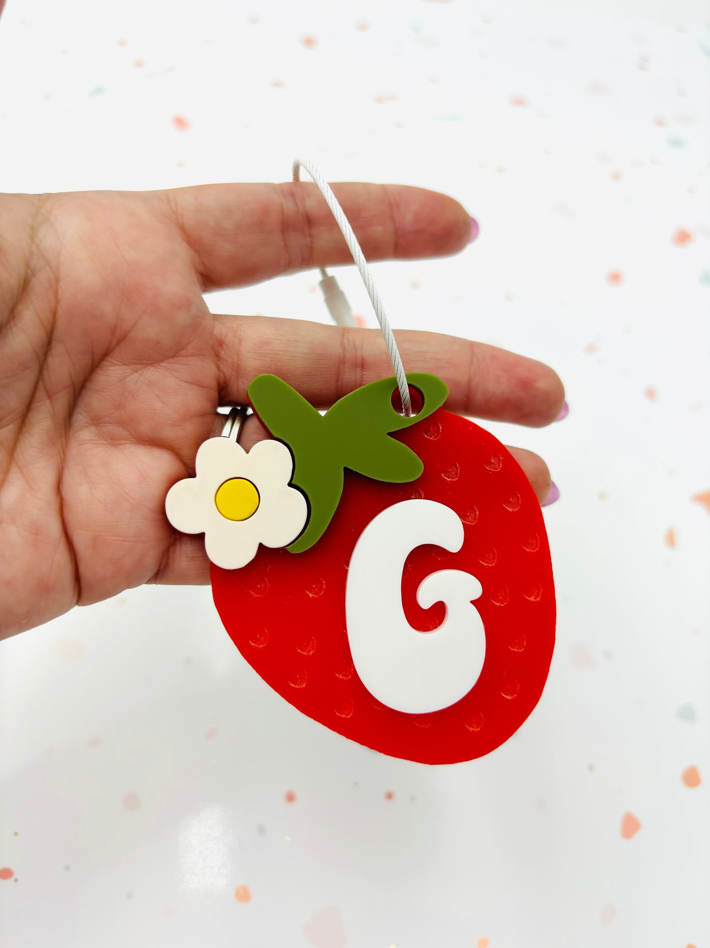 Strawberry bag tag