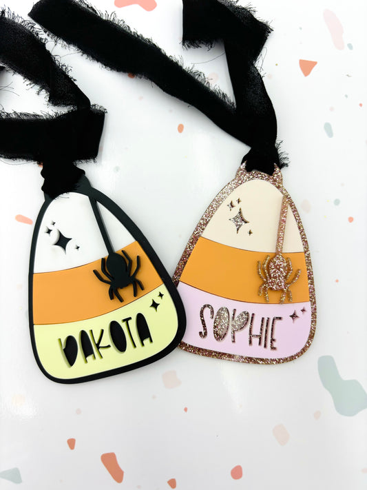 Candy Corn Halloween bag tag