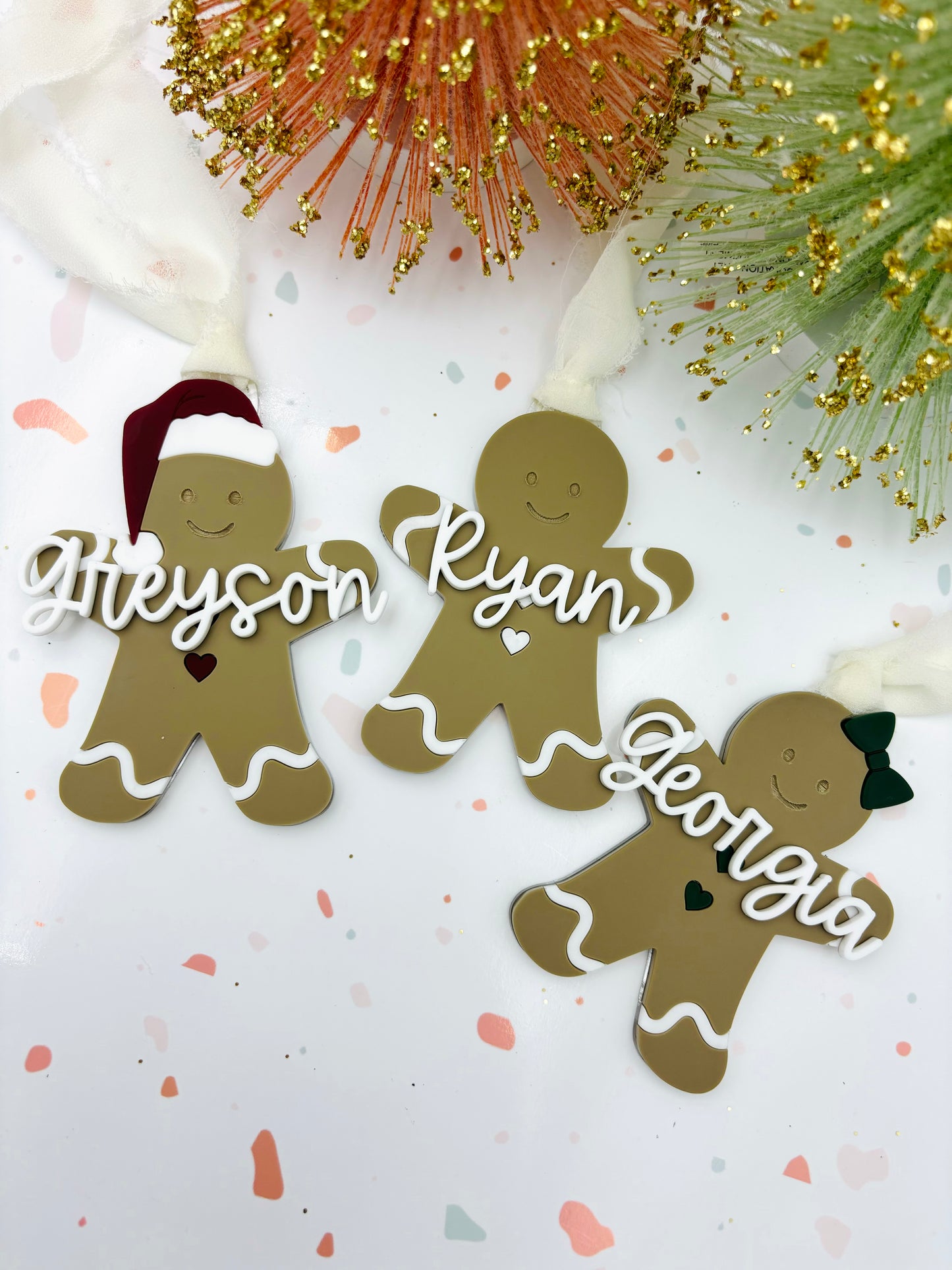 Gingerbread Personalized Christmas ornament