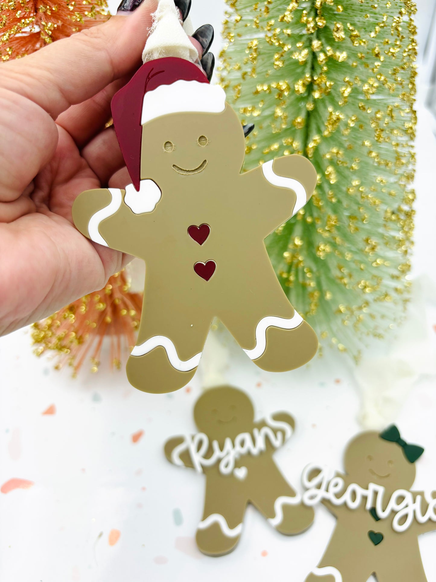 Gingerbread Personalized Christmas ornament