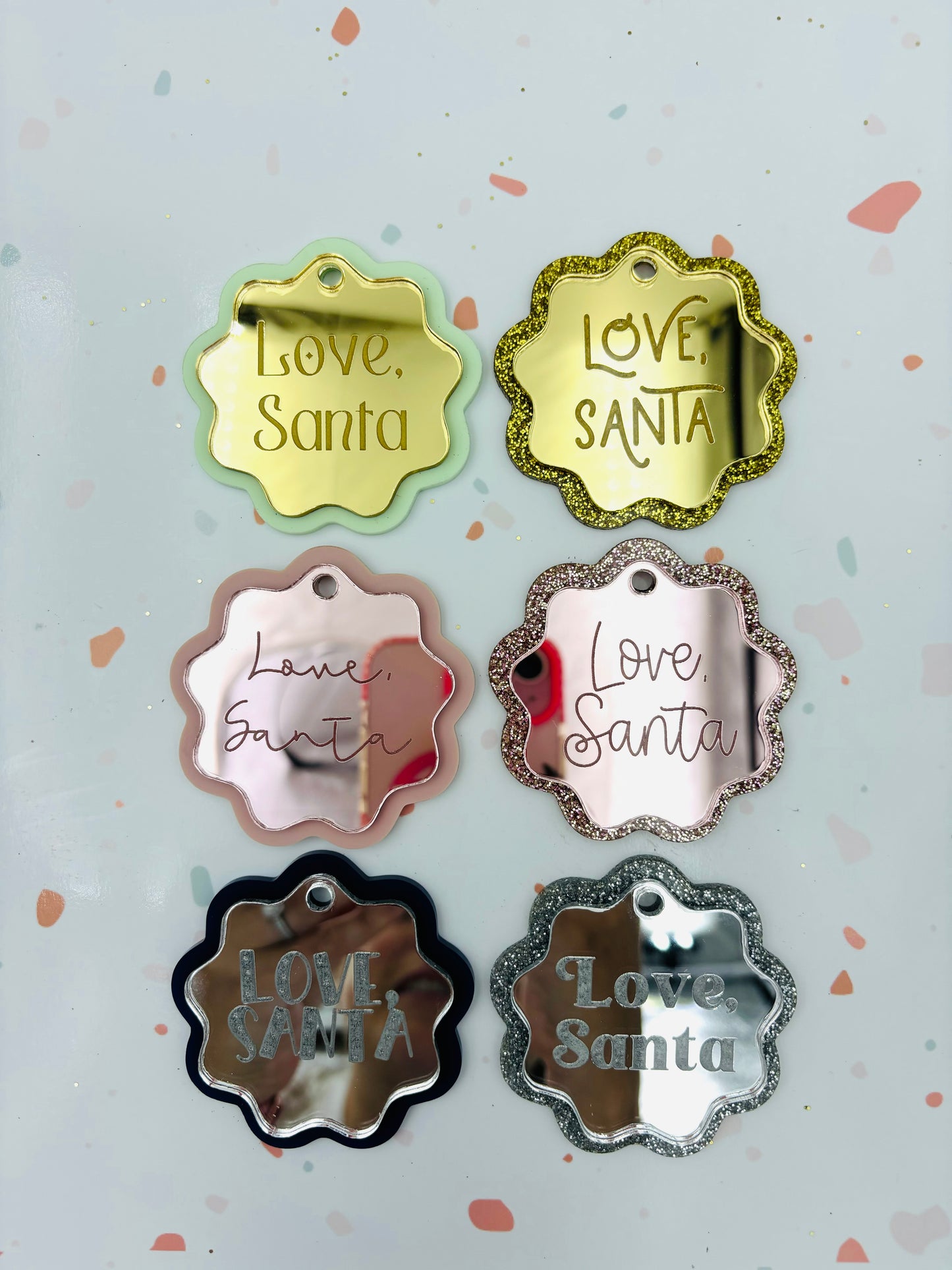 Love Santa gift tags - set of 4