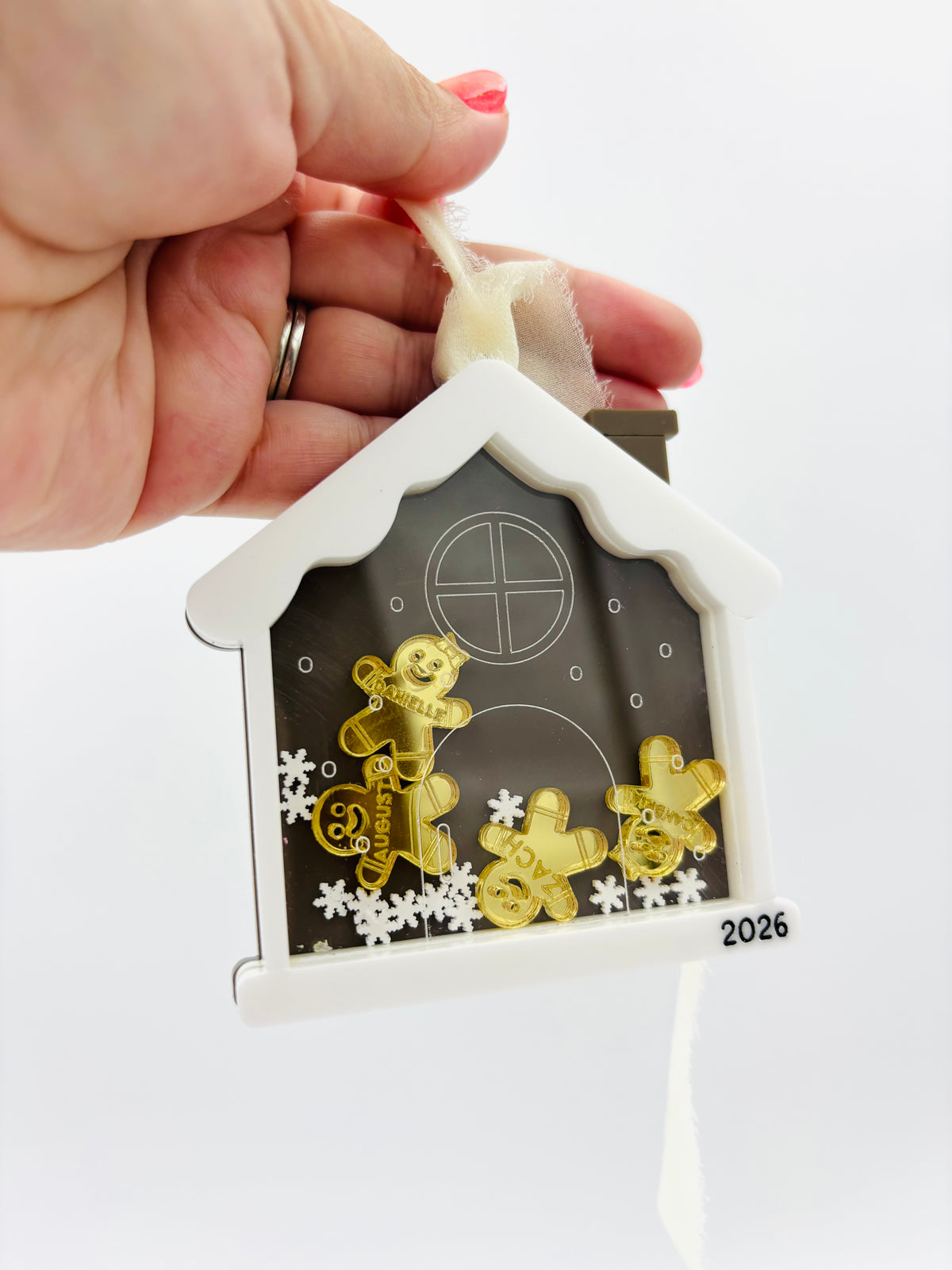 Family Gingerbread Shaker Ornament