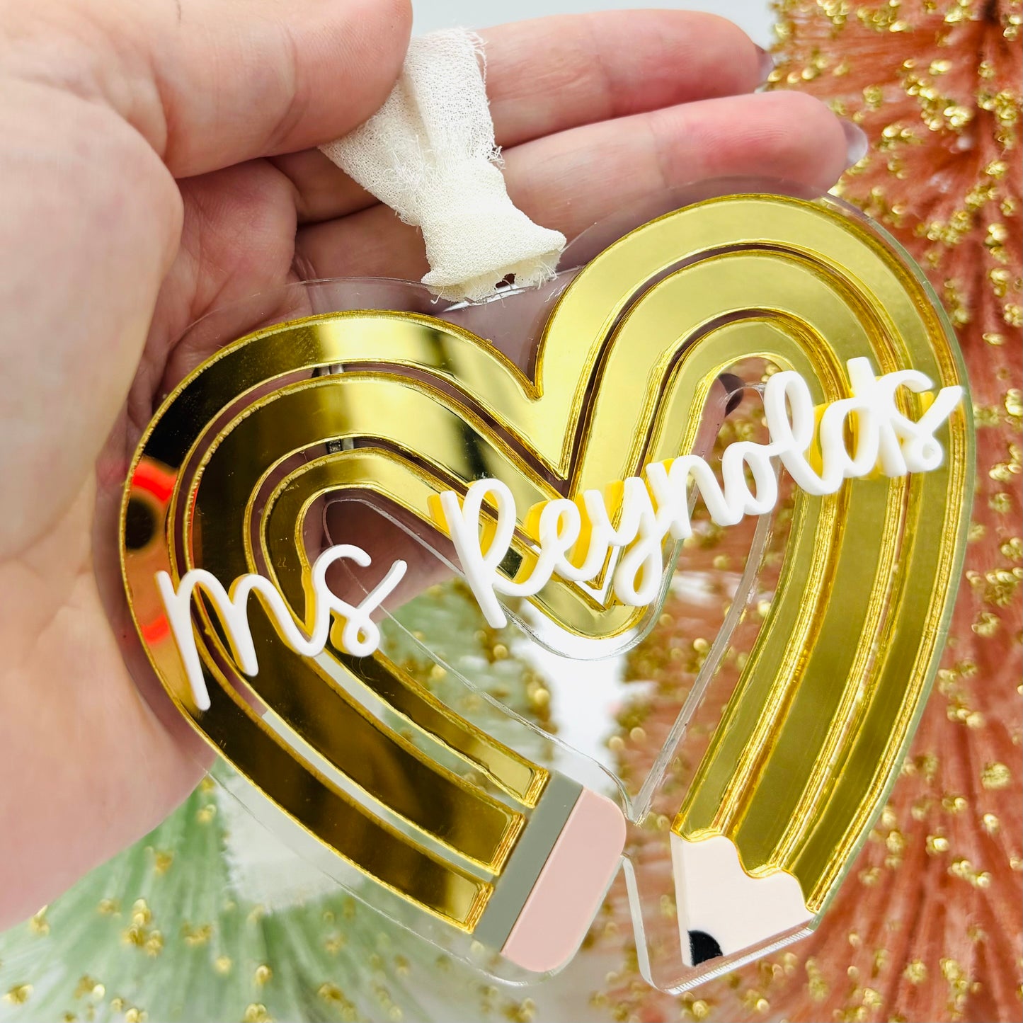 Teacher Personalized Christmas ornament