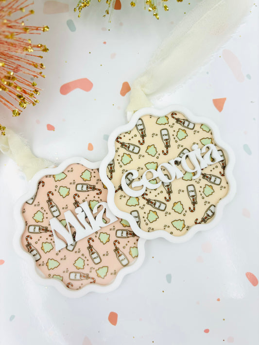 Milk & Cookies personalized ornament