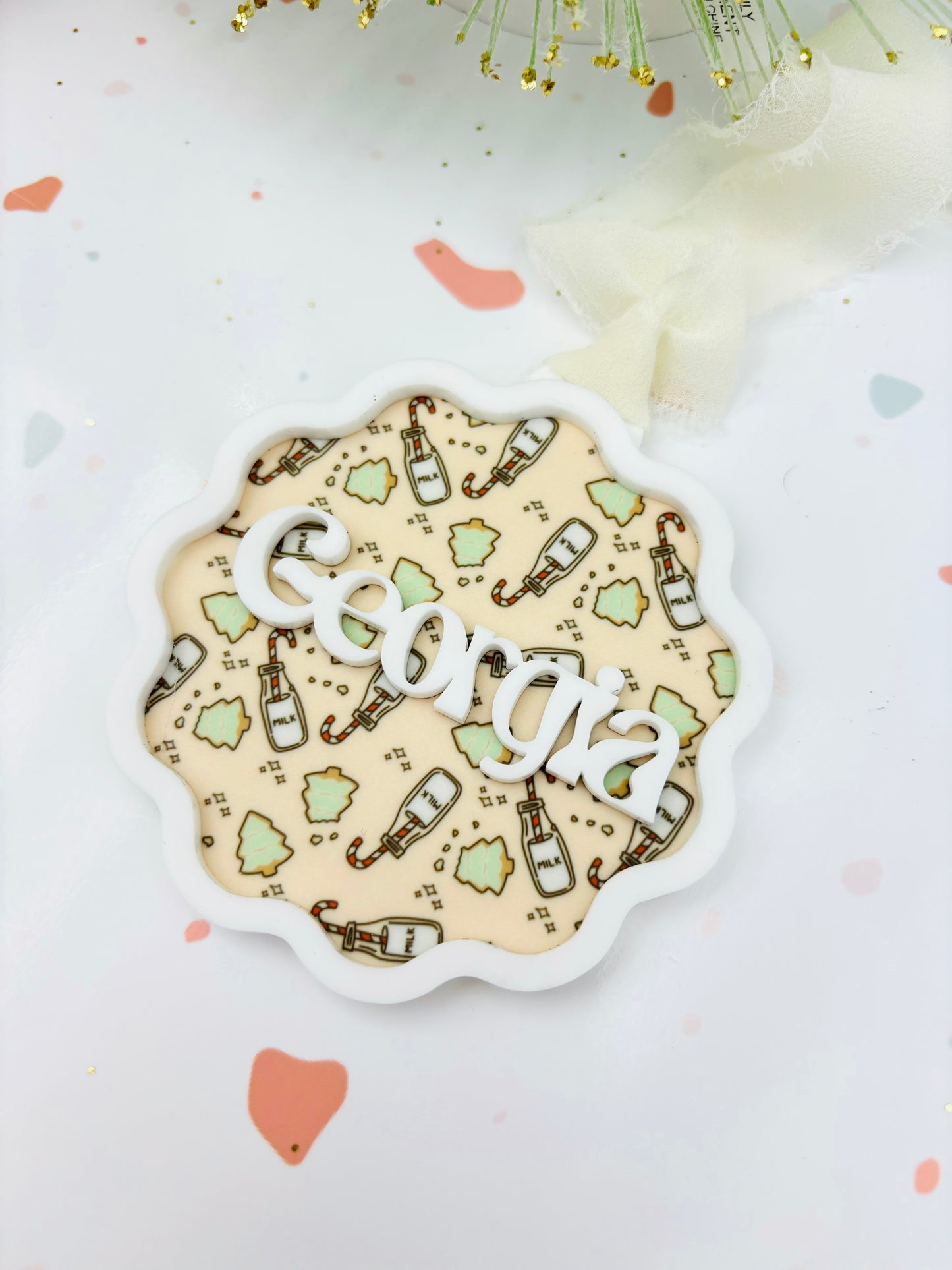 Milk & Cookies personalized ornament