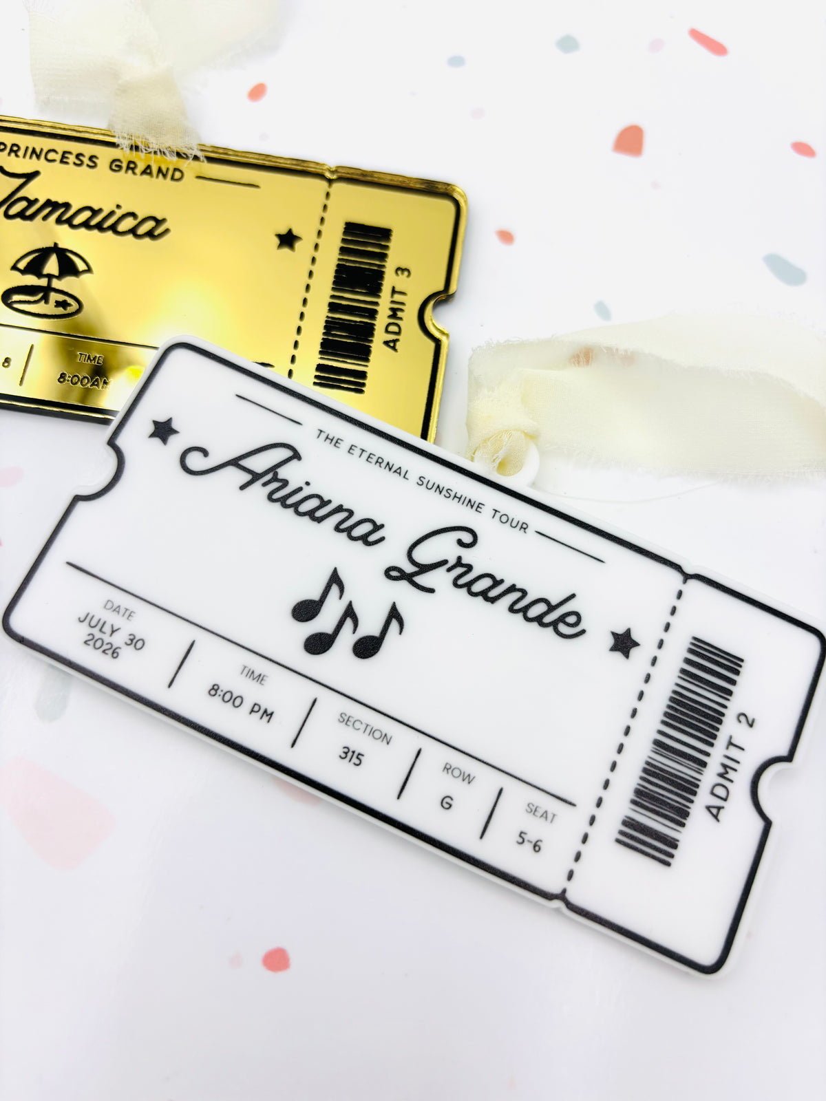 Ticket Christmas Ornament