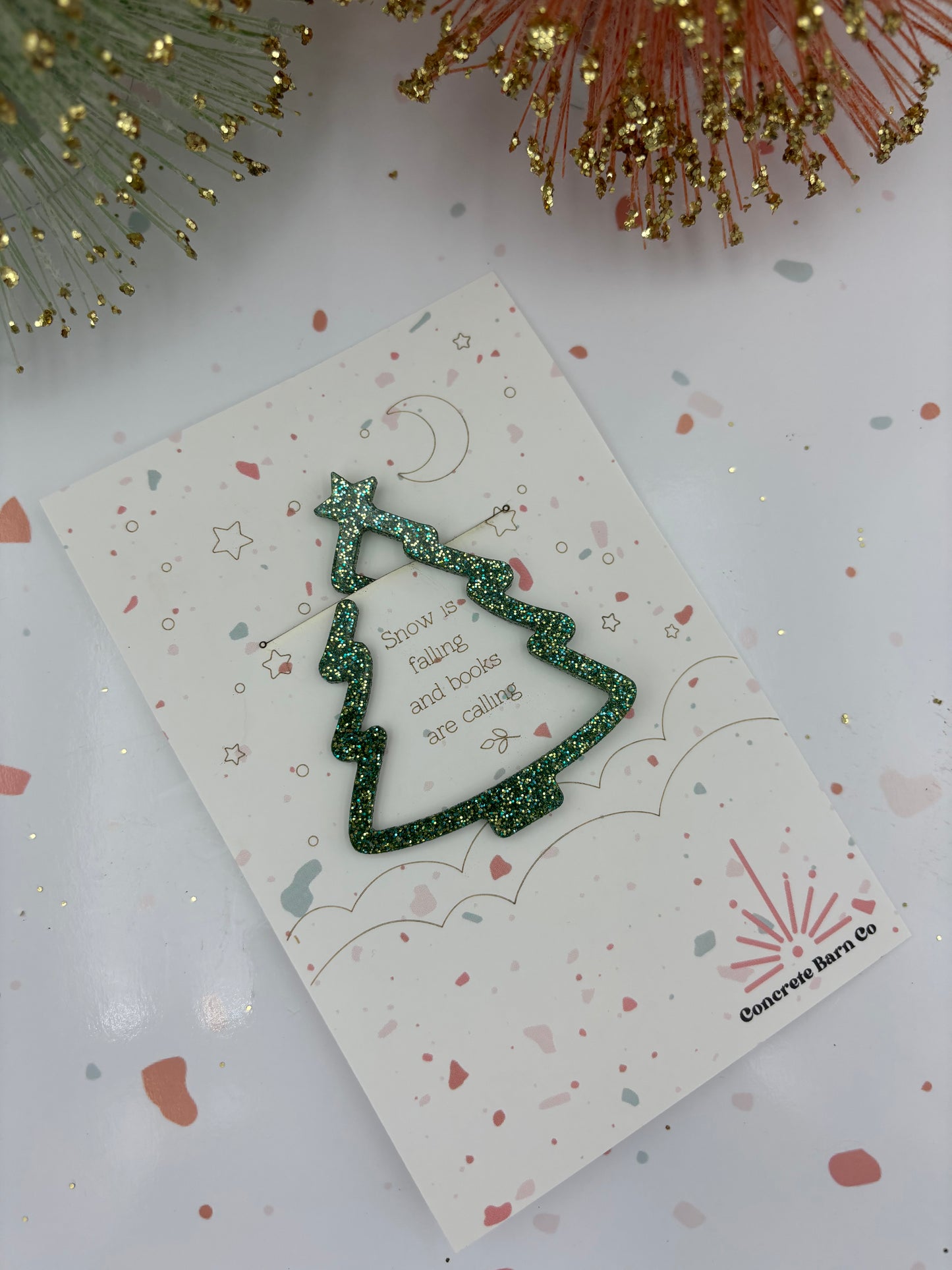 Christmas tree bookmark