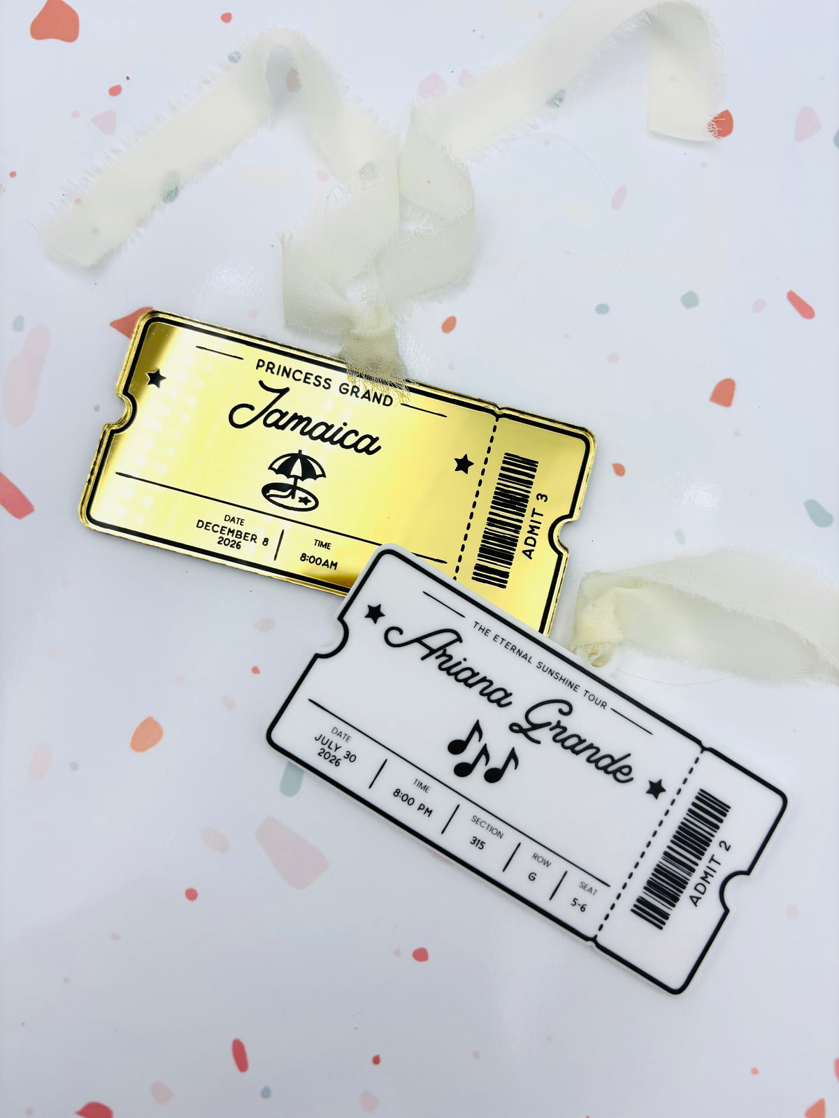 Ticket Christmas Ornament