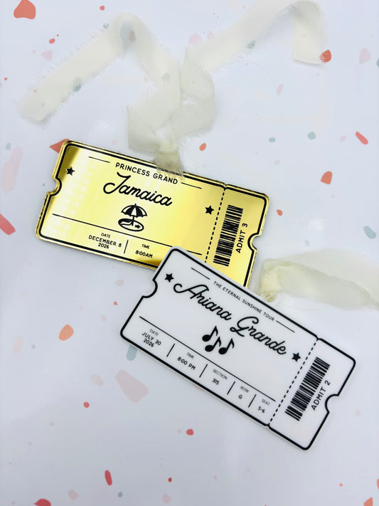 Ticket Christmas Ornament