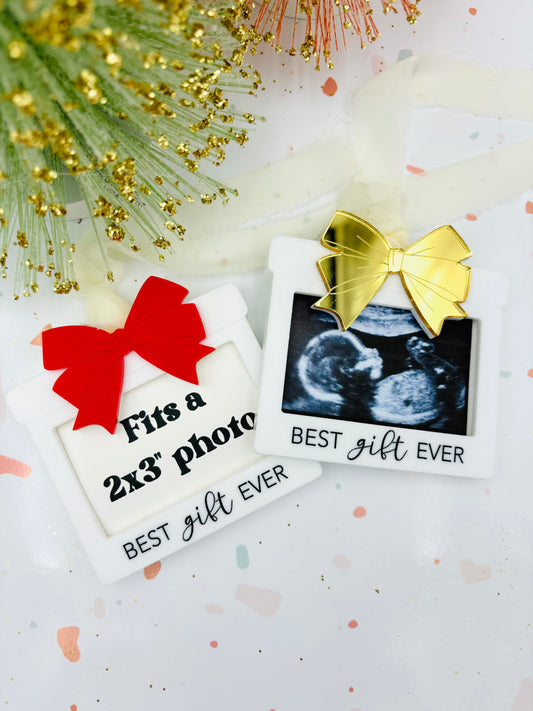 Ultrasound photo frame Christmas ornament