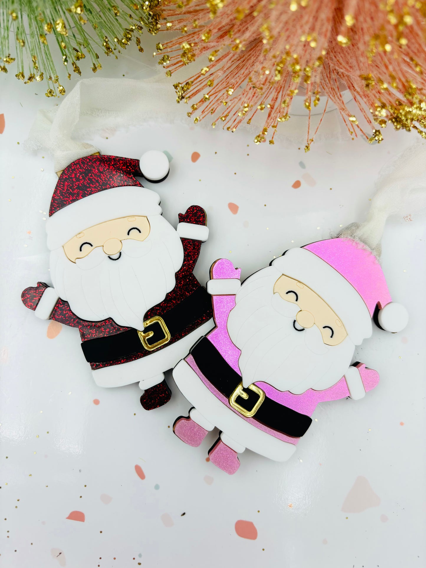 Santa tracker interactive Christmas ornament