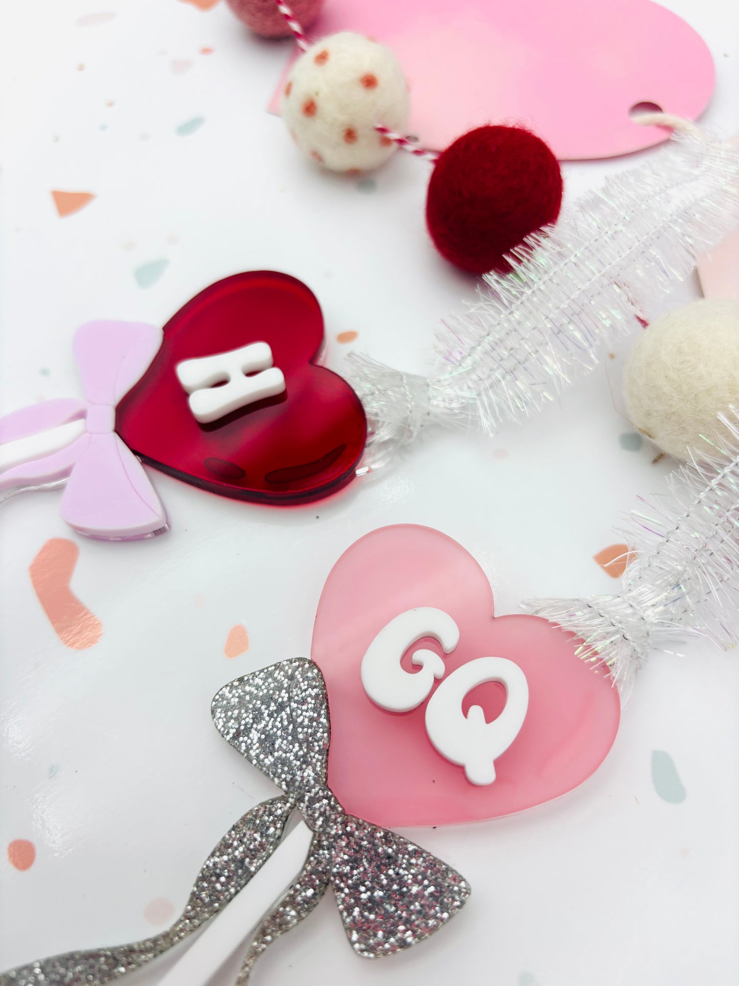 Heart Lollipop Valentines basket tag