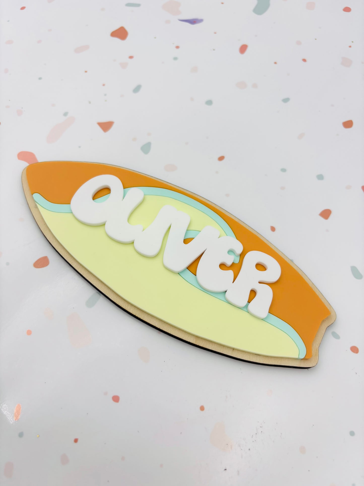 Surfboard Nursery name sign