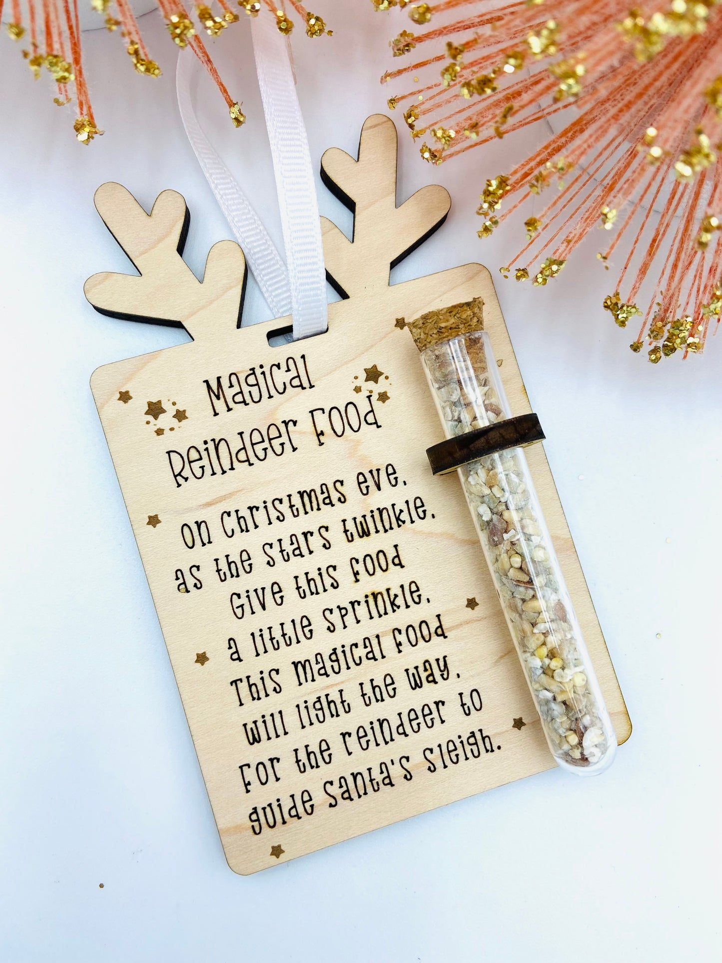 Magical Reindeer Food Christmas ornament