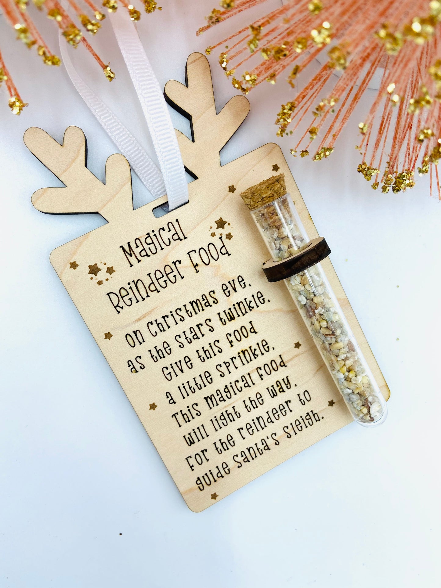 Magical Reindeer Food Christmas ornament