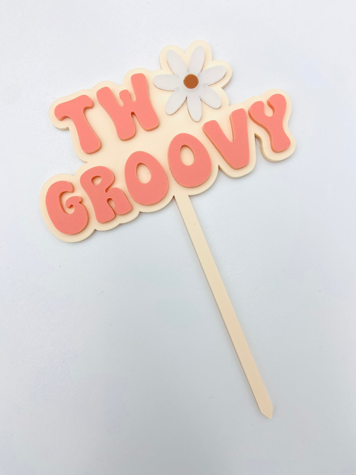 Two Groovy cake topper