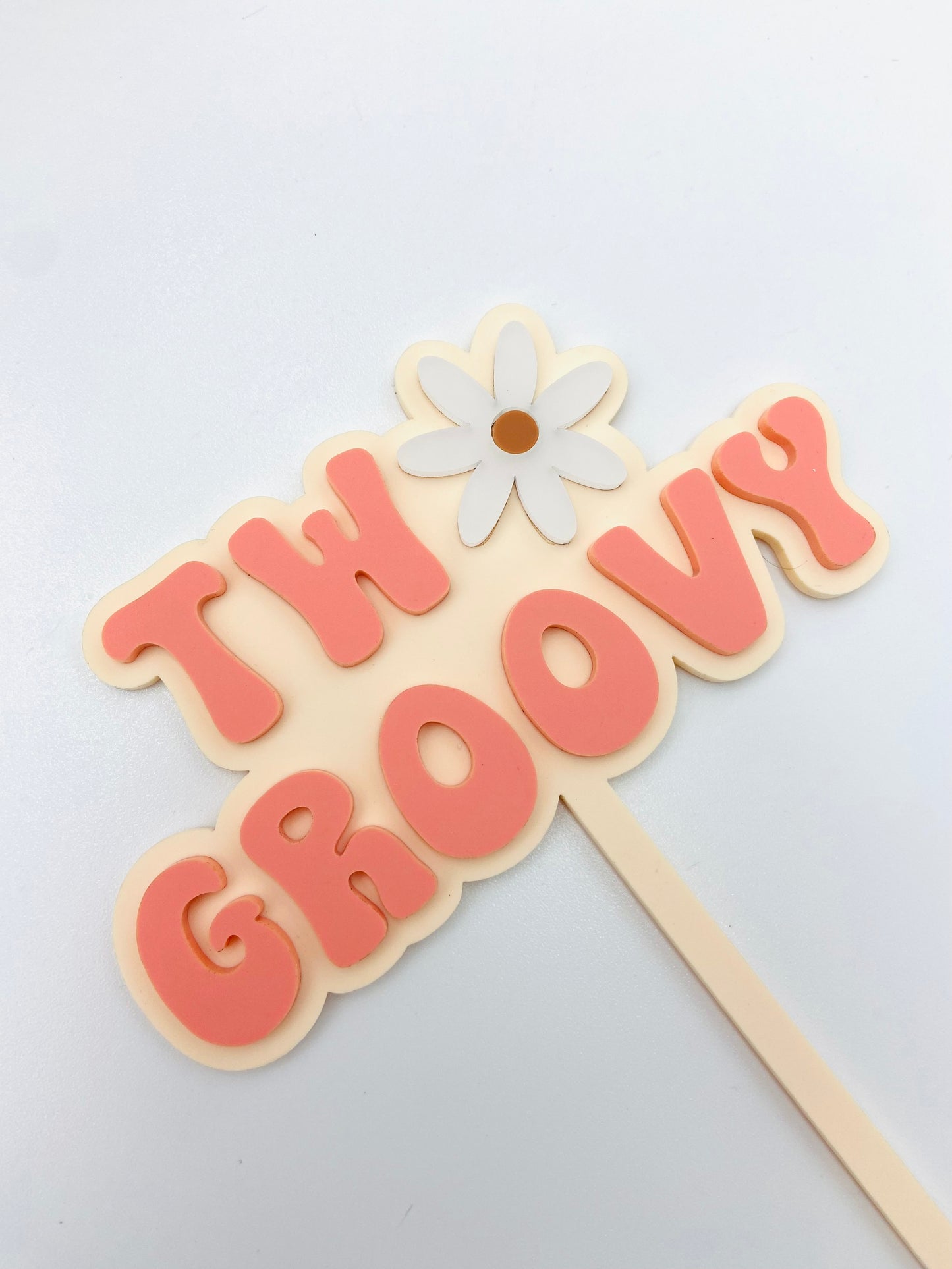 Two Groovy cake topper