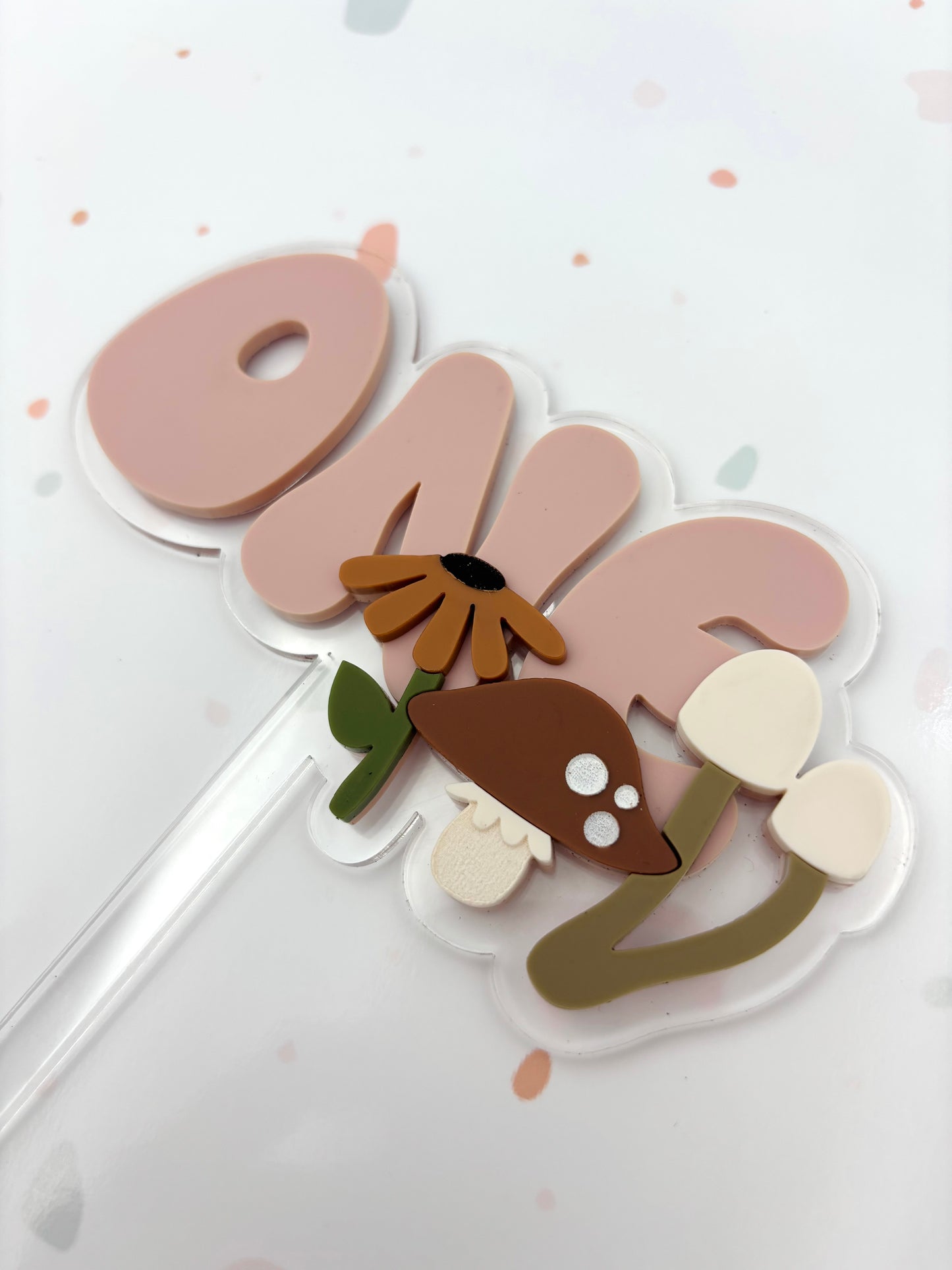 Mushroom Cake topper - ages 1-3