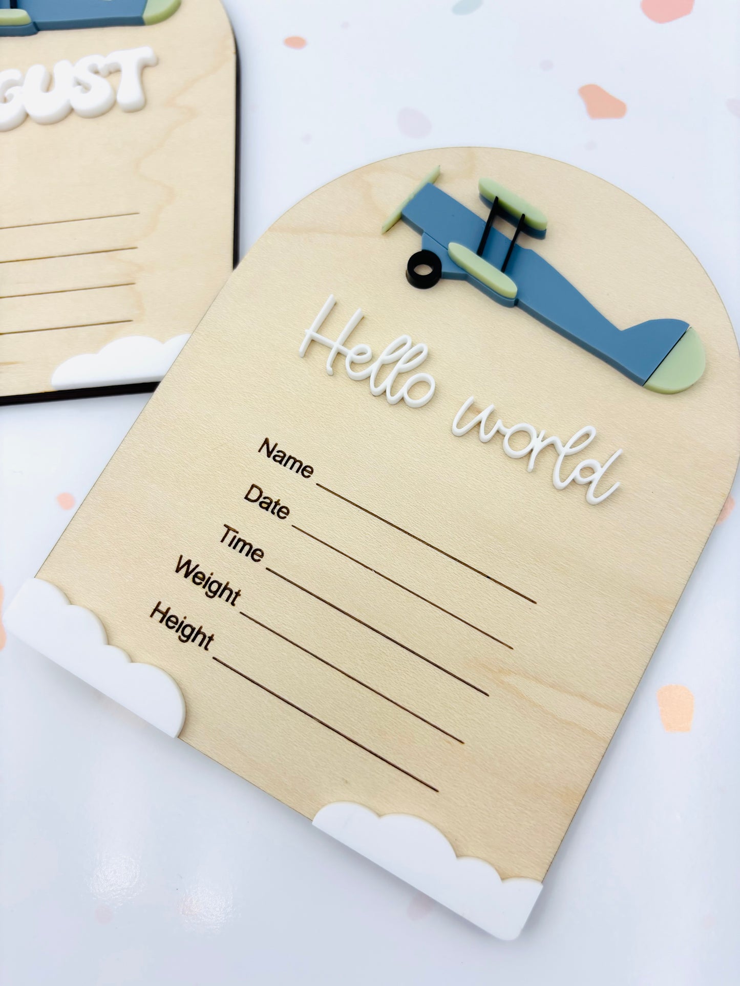 Vintage Airplane Birth Announcement