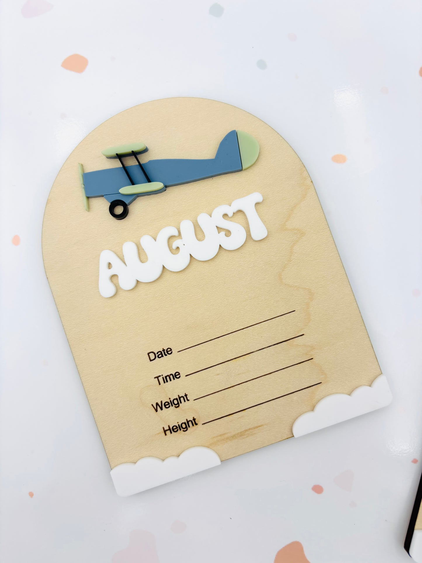 Vintage Airplane Birth Announcement