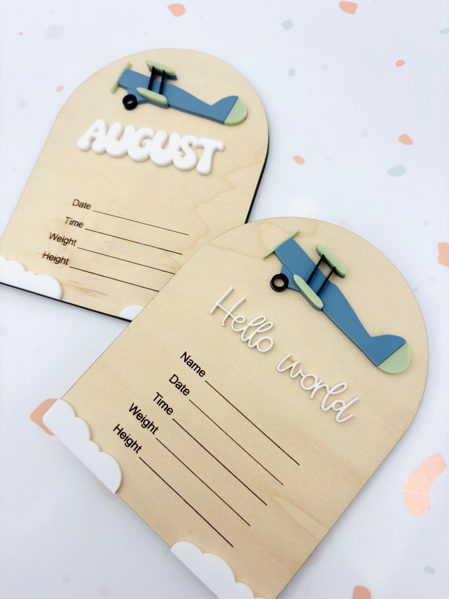 Vintage Airplane Birth Announcement