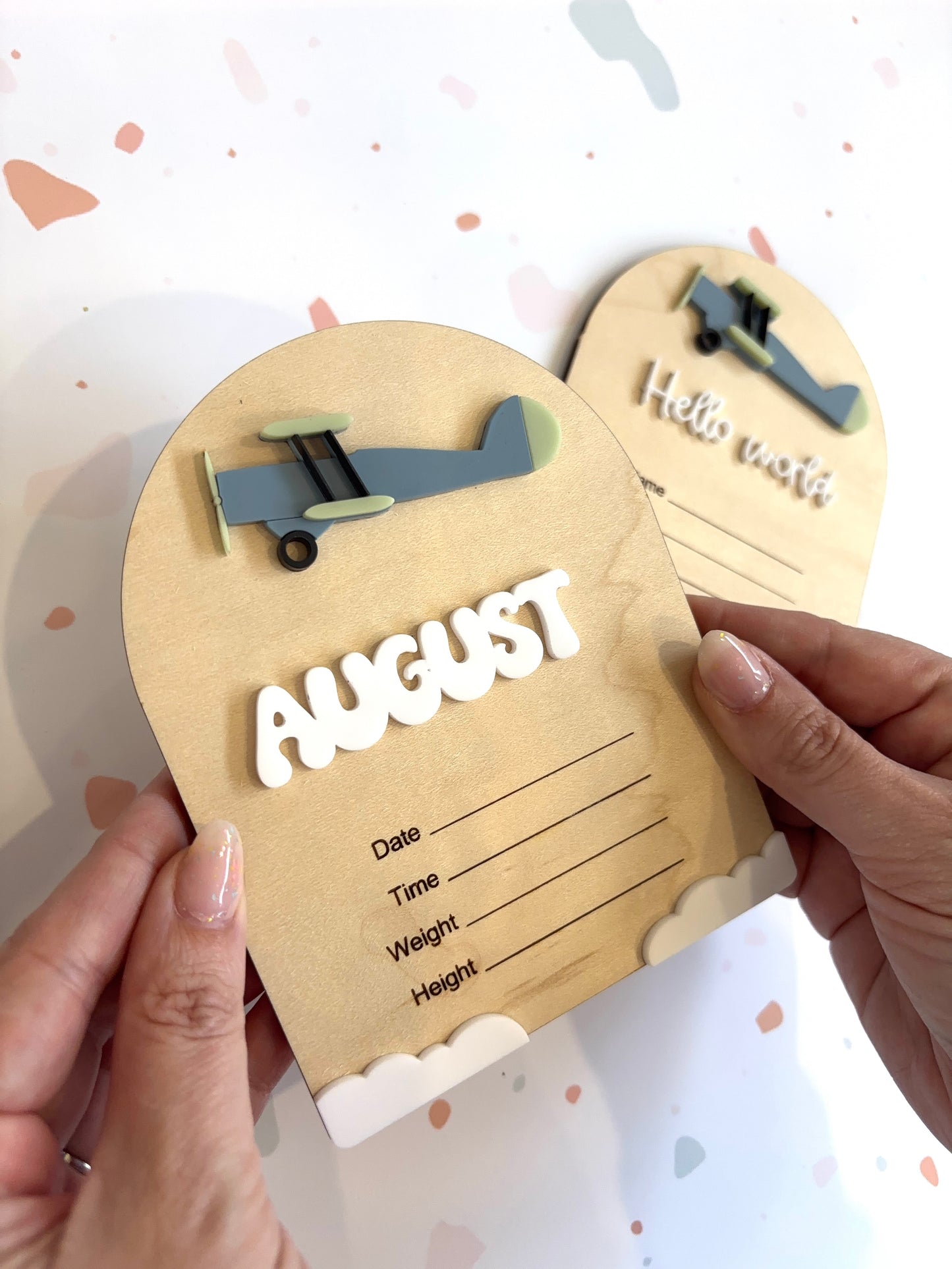 Vintage Airplane Birth Announcement