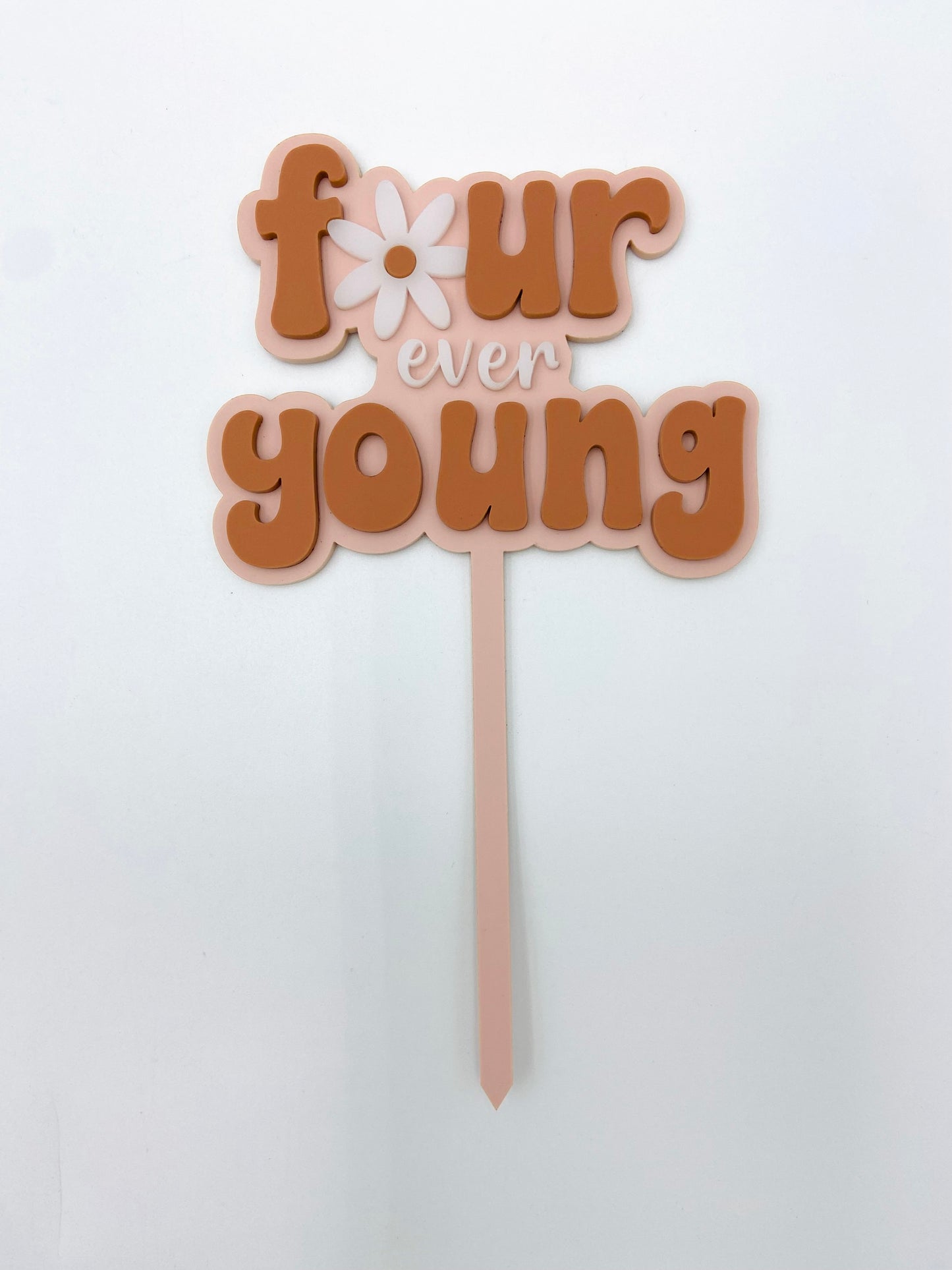 Four Ever Young cake topper