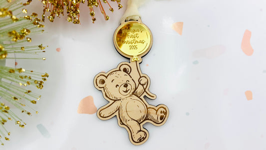 Teddy Bear Baby's First Christmas Ornament