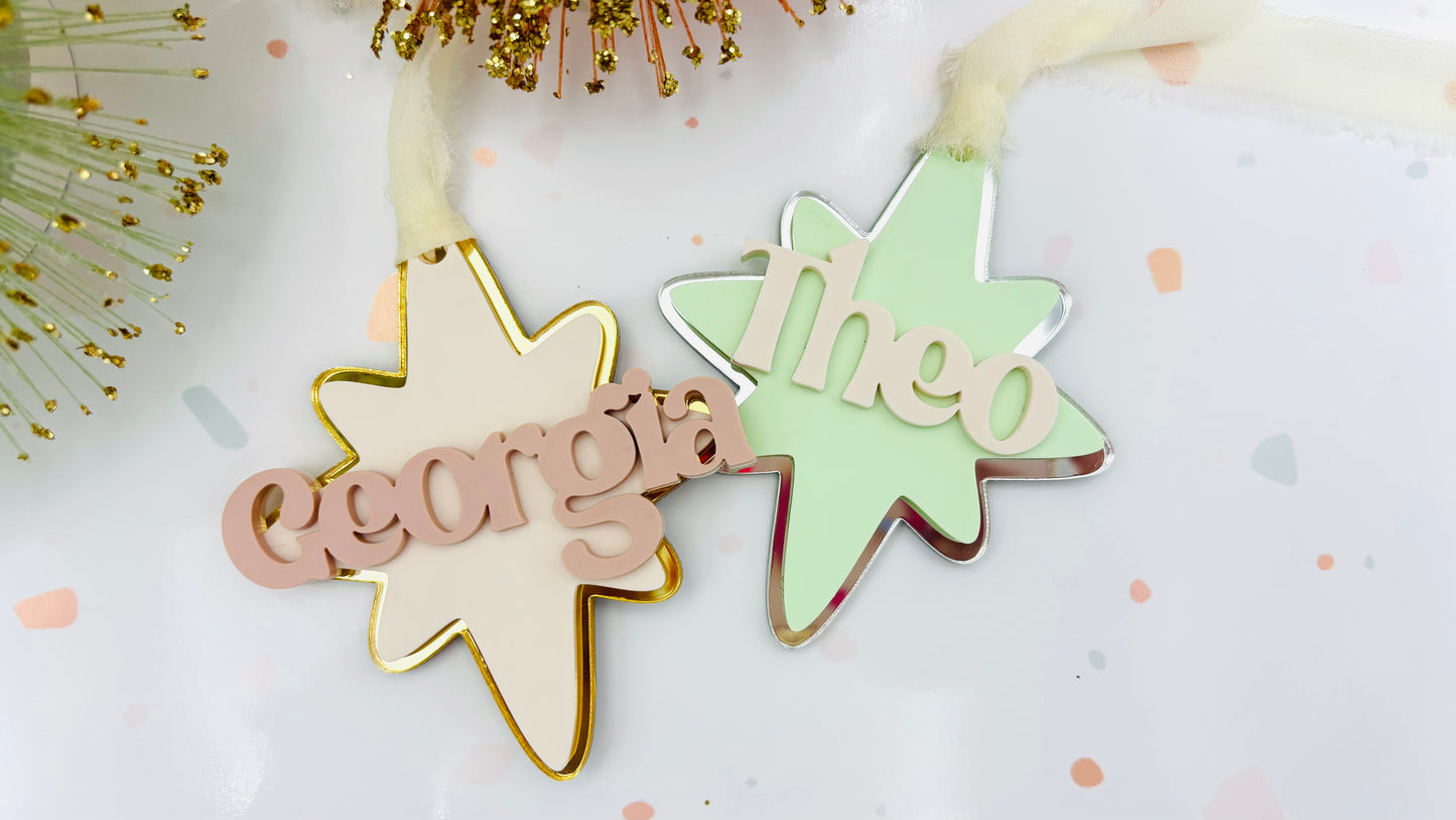 Starburst Acrylic Christmas Ornament