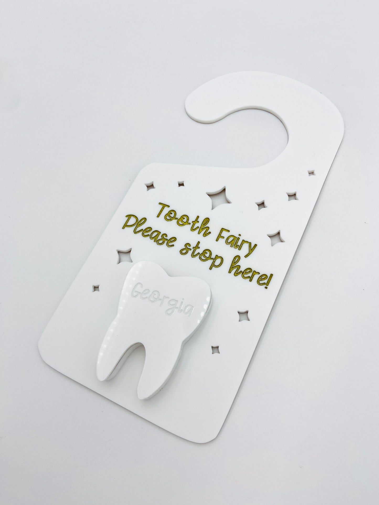 Tooth fairy door hanger - pillow alternative