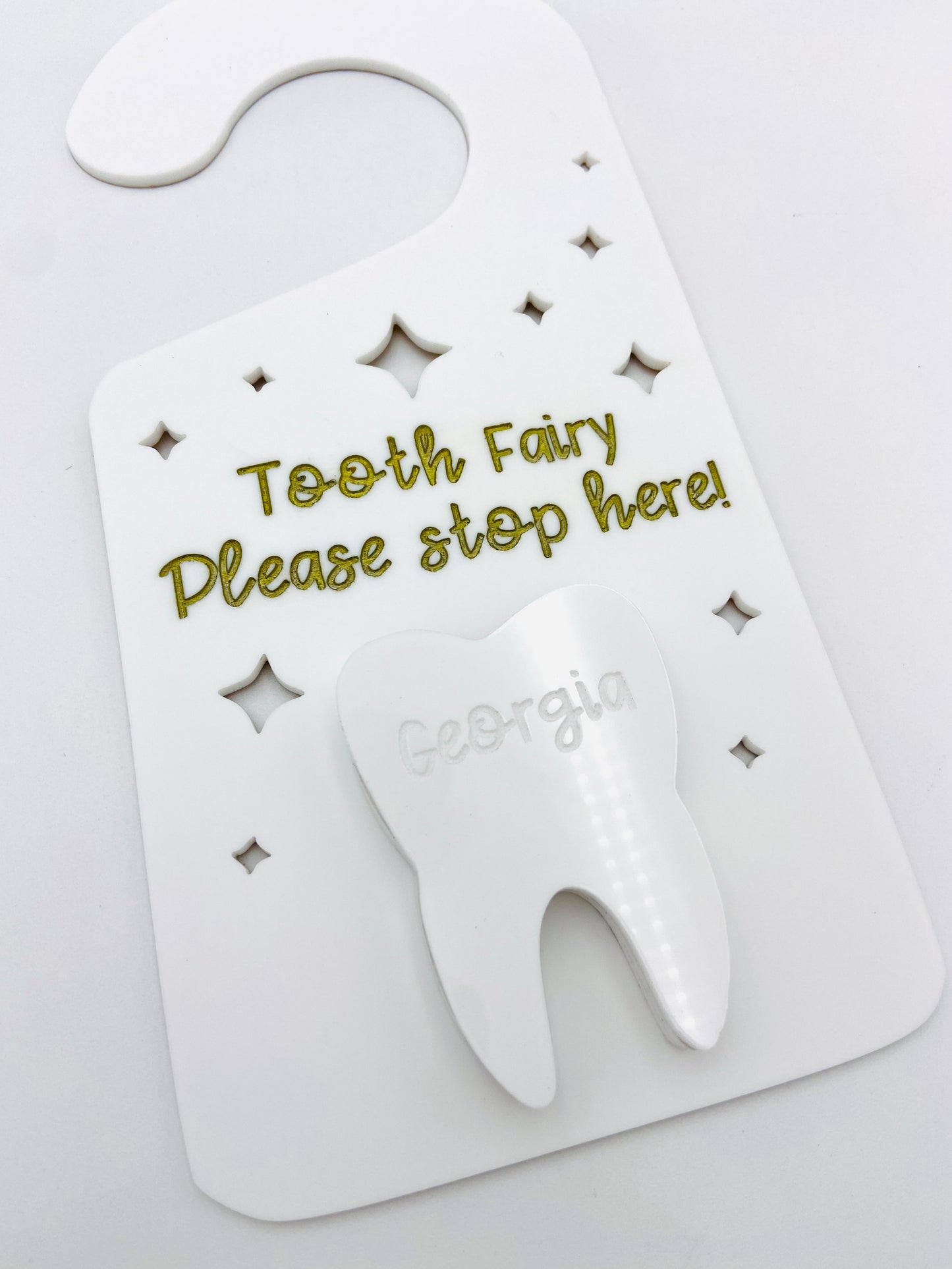 Tooth fairy door hanger - pillow alternative