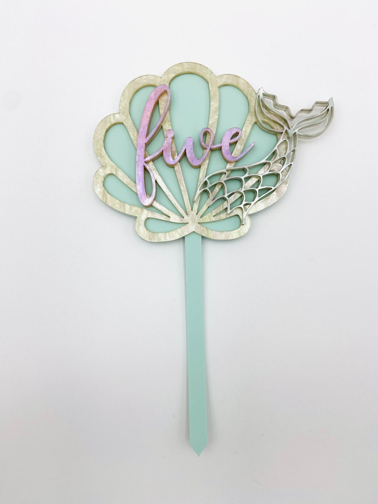 Seashell Mermaid cake topper