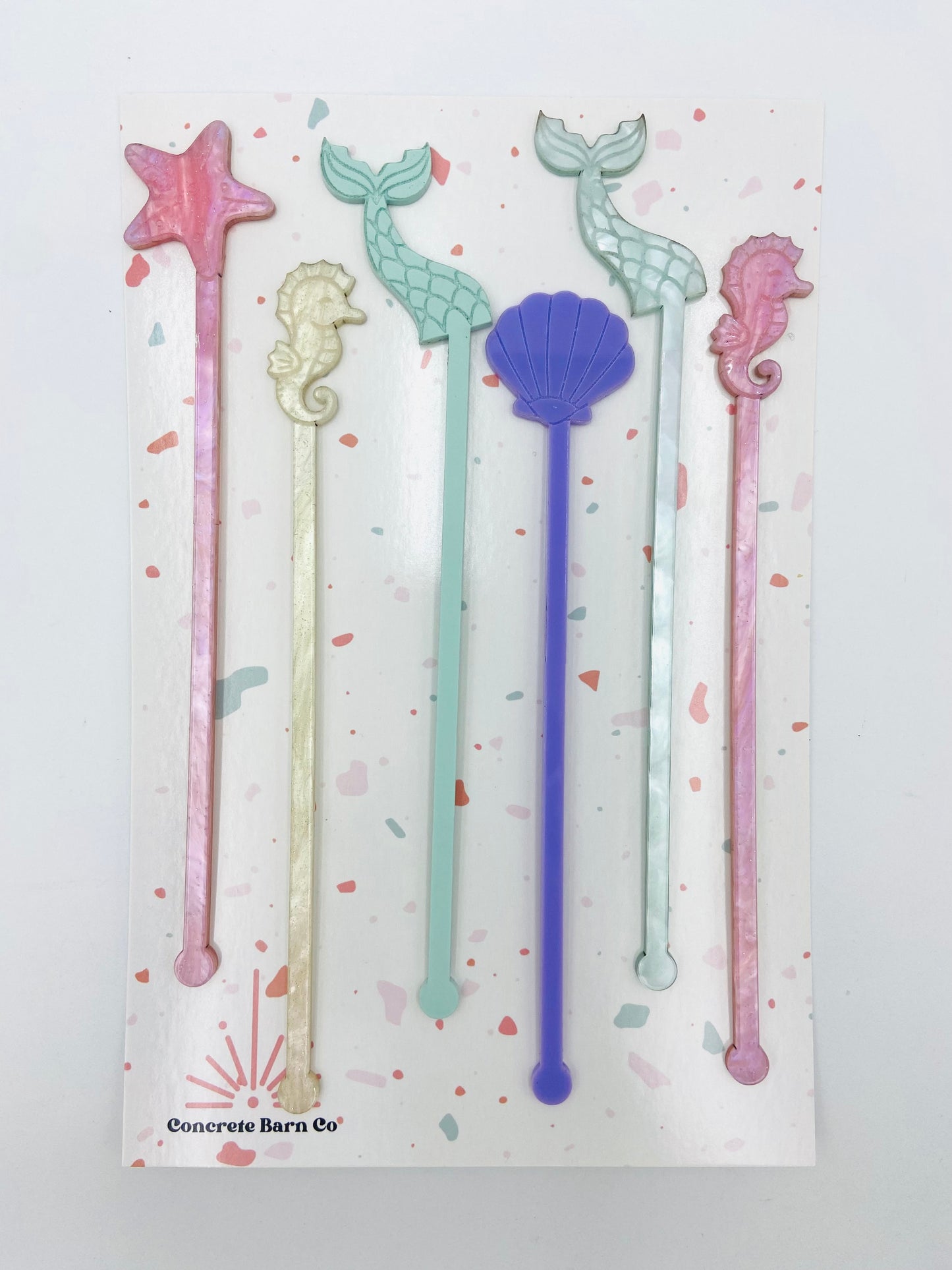 Drink stirrers/swizzle sticks - Mermaid theme