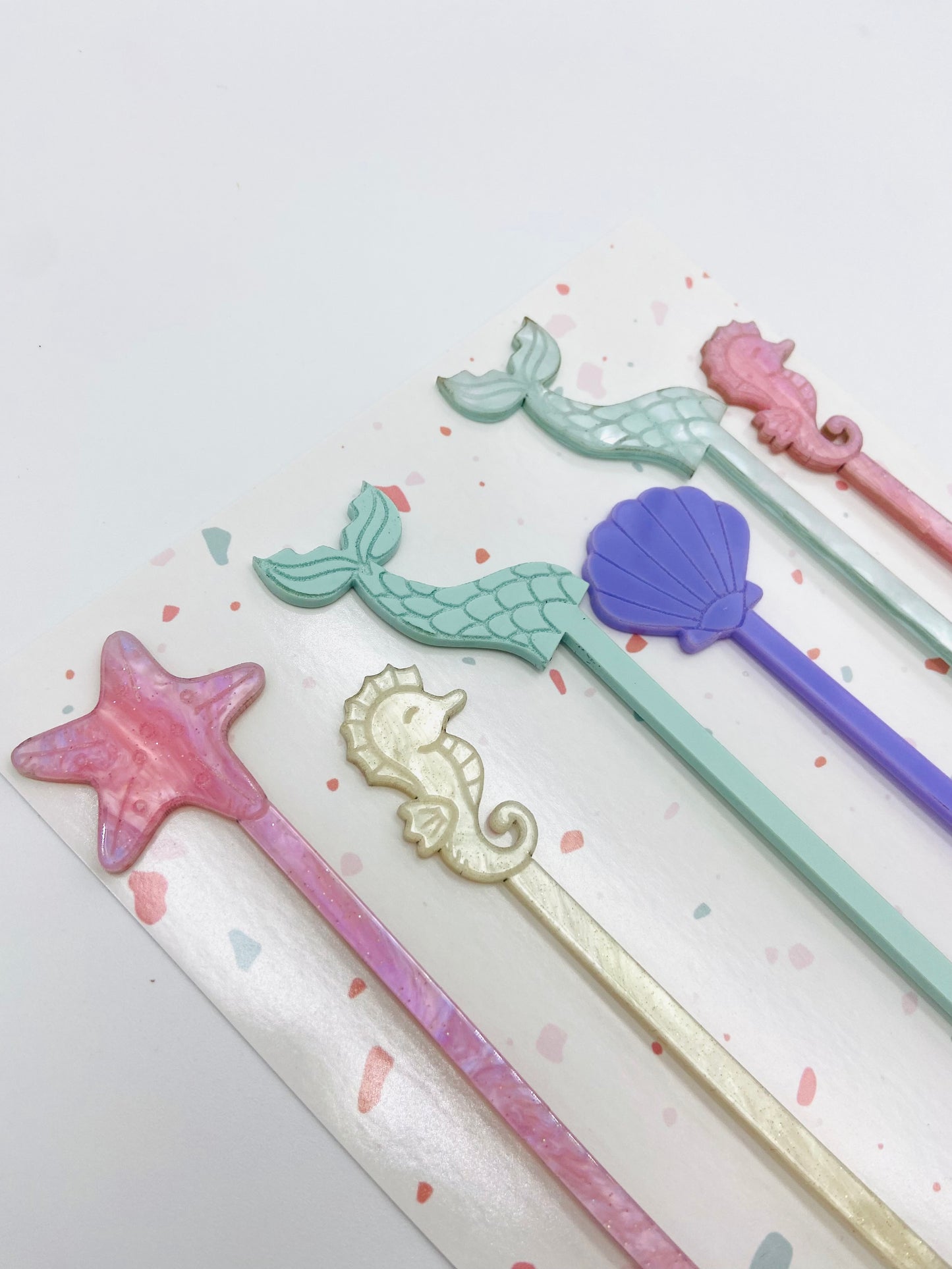 Drink stirrers/swizzle sticks - Mermaid theme