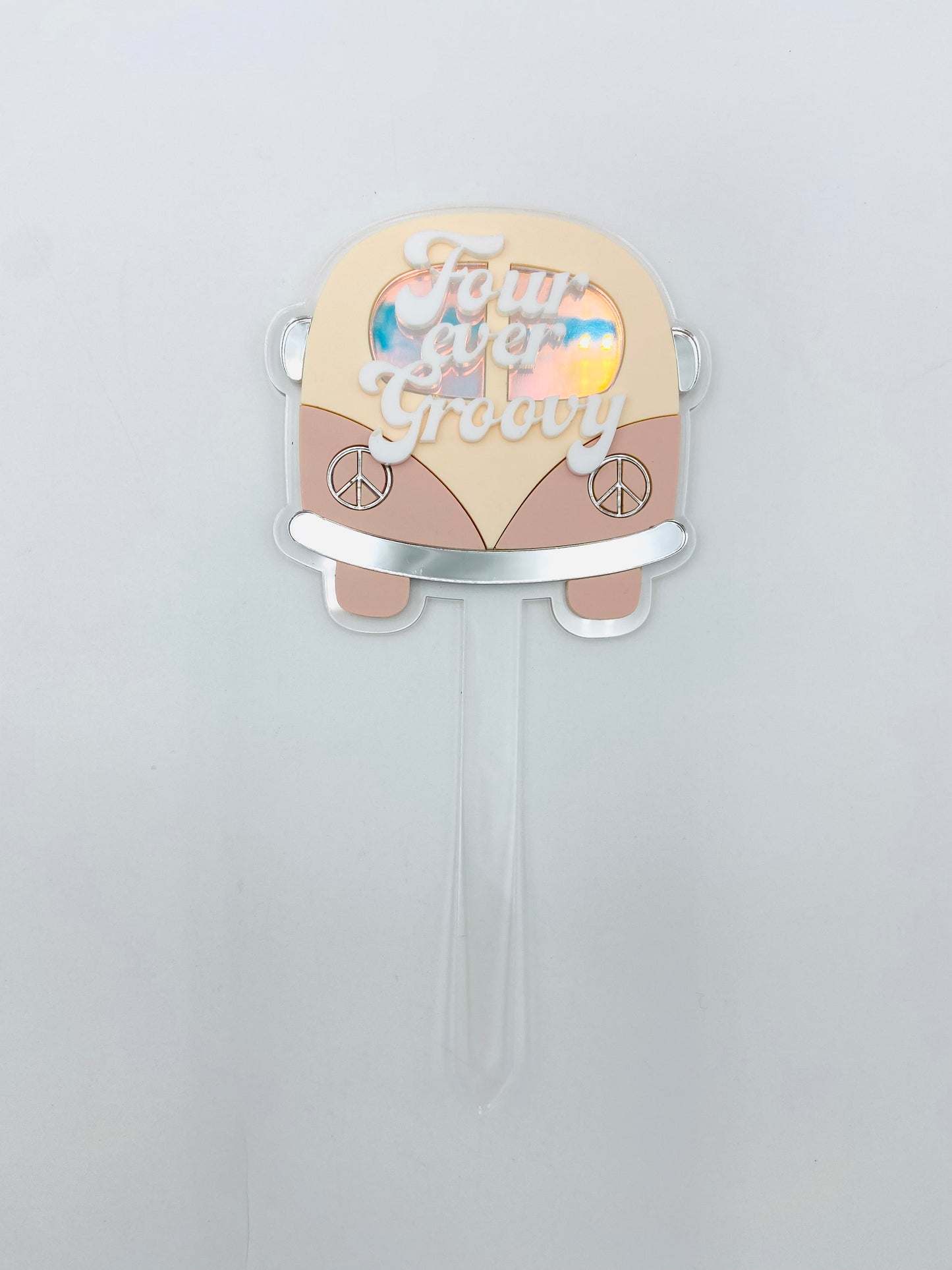 Four Ever Groovy cake topper