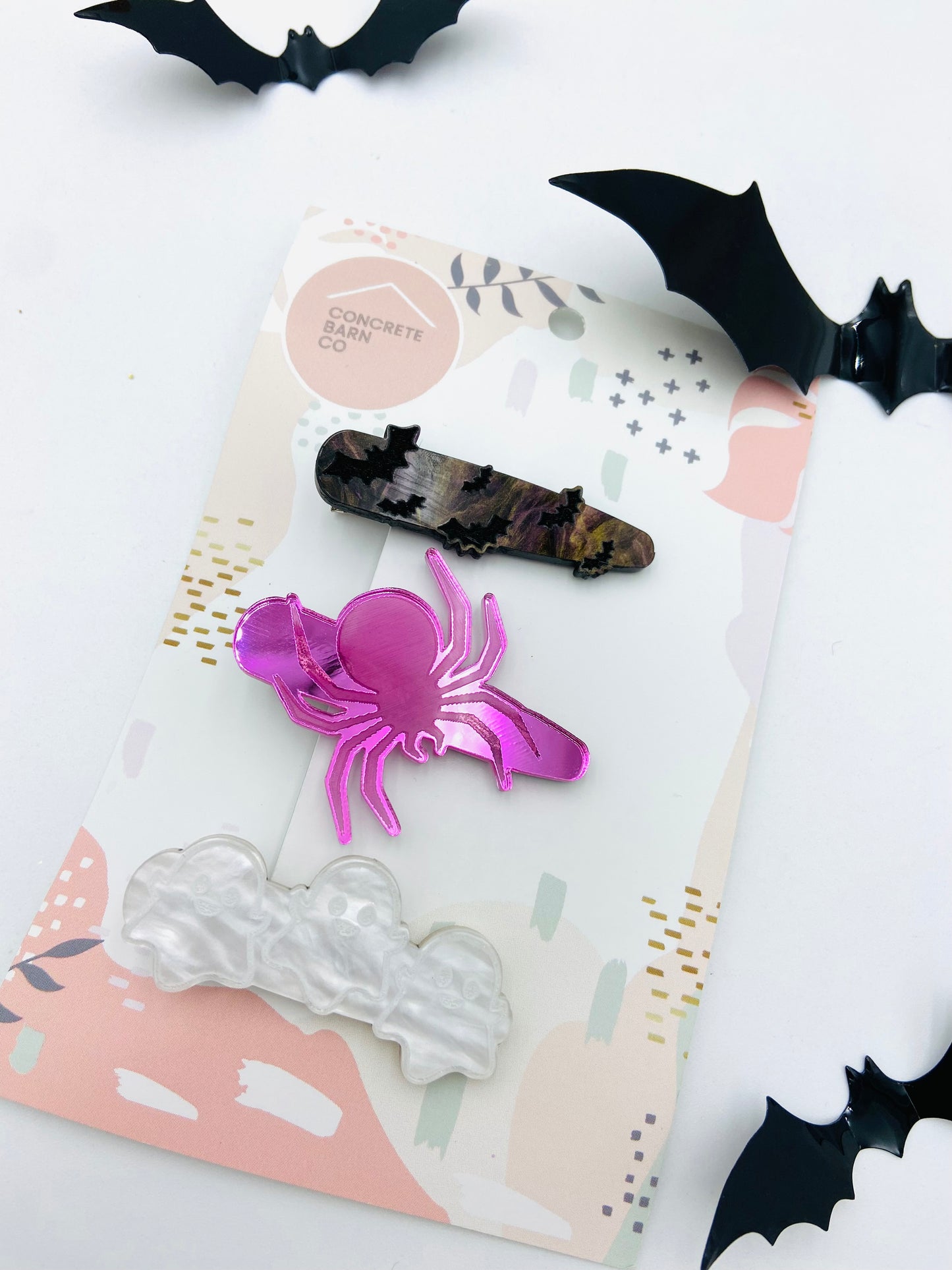 Halloween Acrylic hair clips