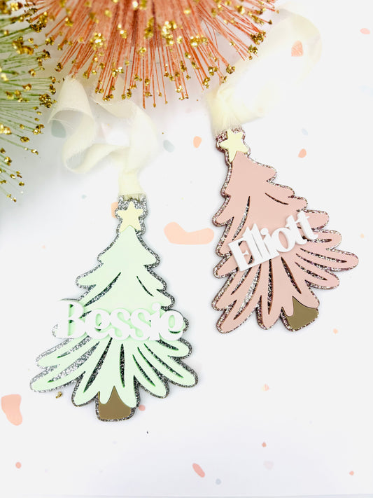 Hand drawn  Christmas Tree Personalized ornament