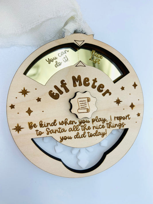 Elf Meter Interactive Christmas ornament