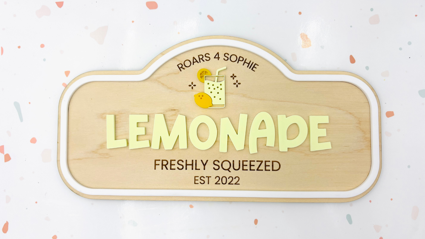 Pretend Play Sign - Lemonade