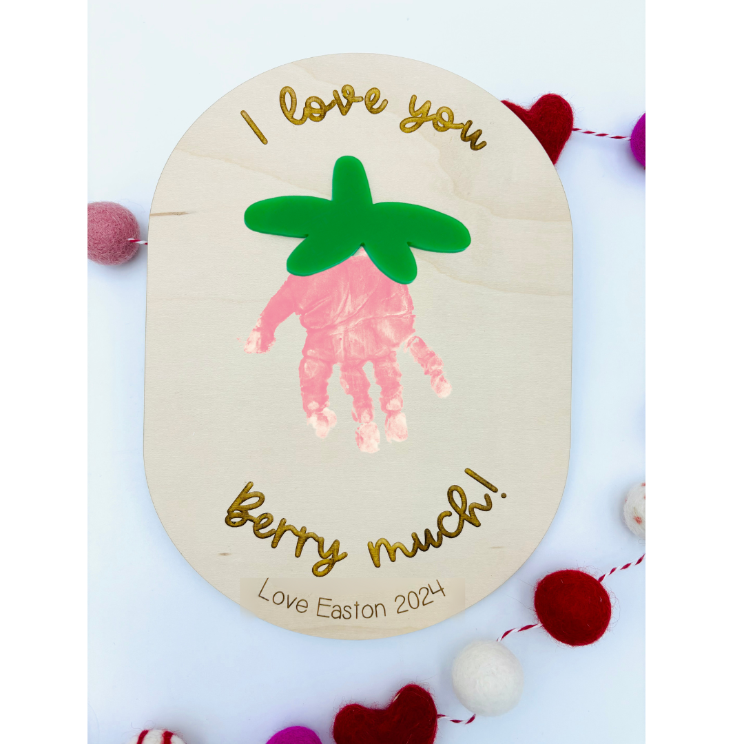 Handprint or Footprint keepsake - I love you berry much