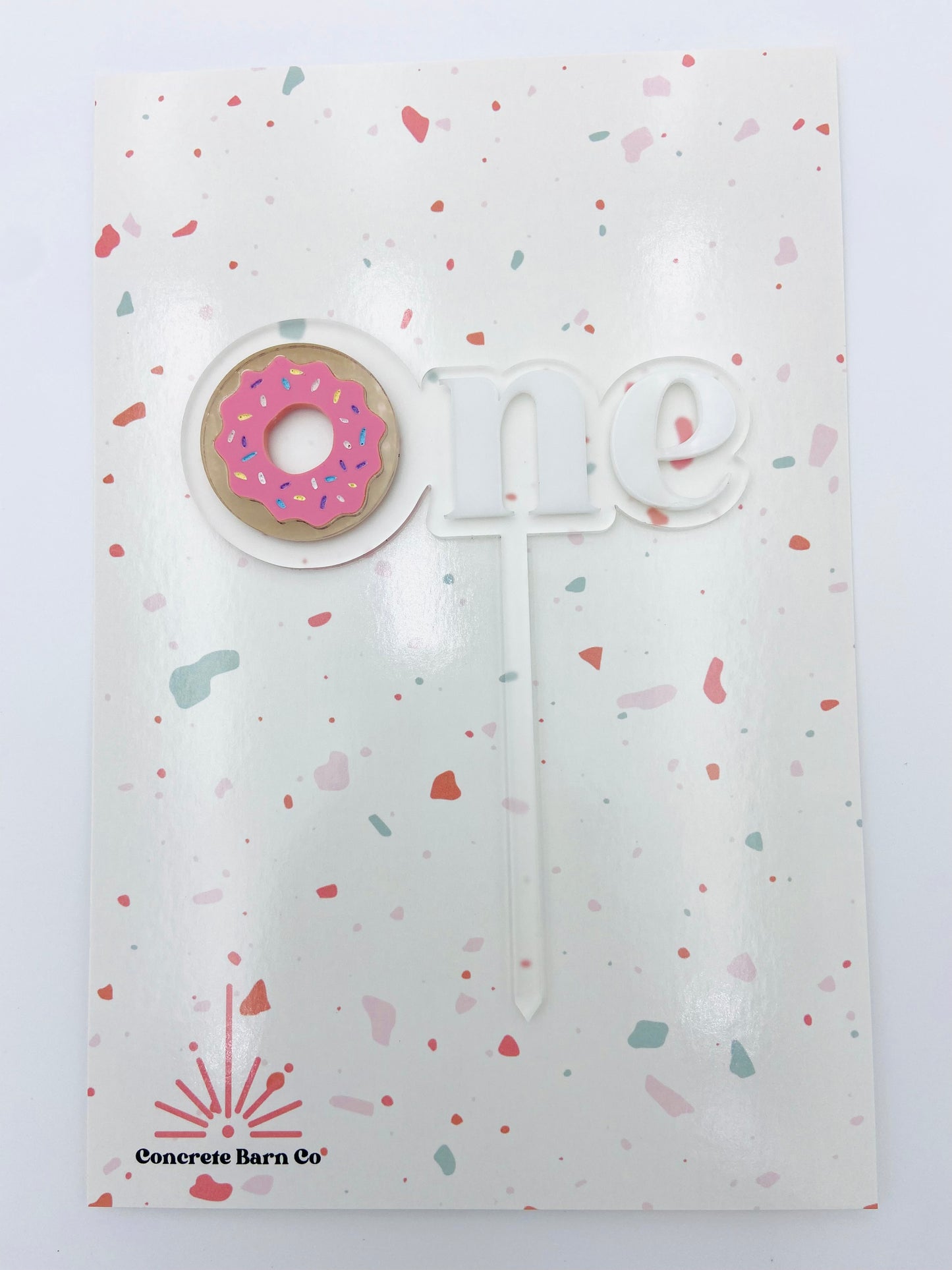 Doughnut - first birthday acrylic cake topper