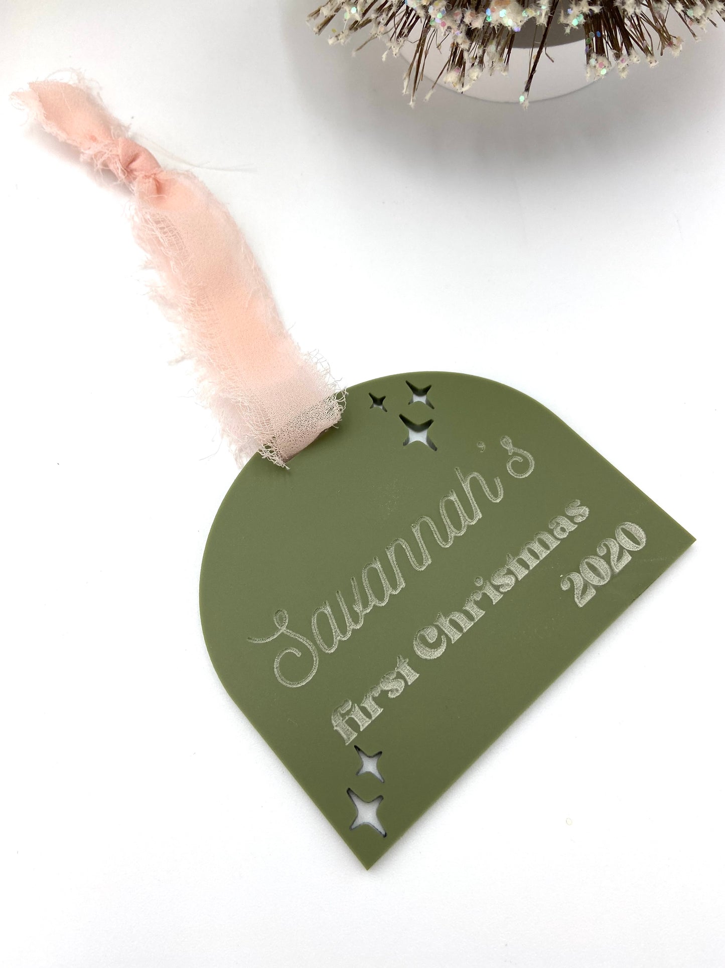 Baby's first Christmas ornament - Personalized