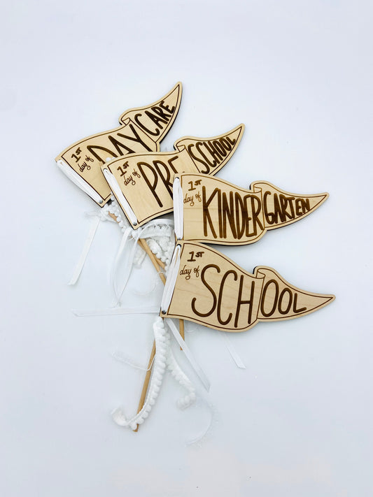 First day of School or Kindergarten pennant