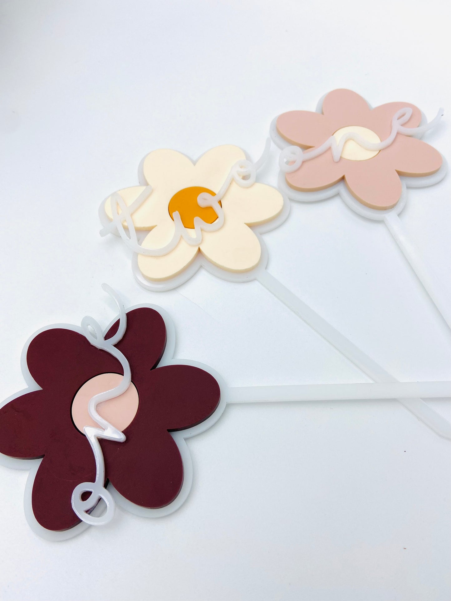 Daisy Acrylic Cake topper