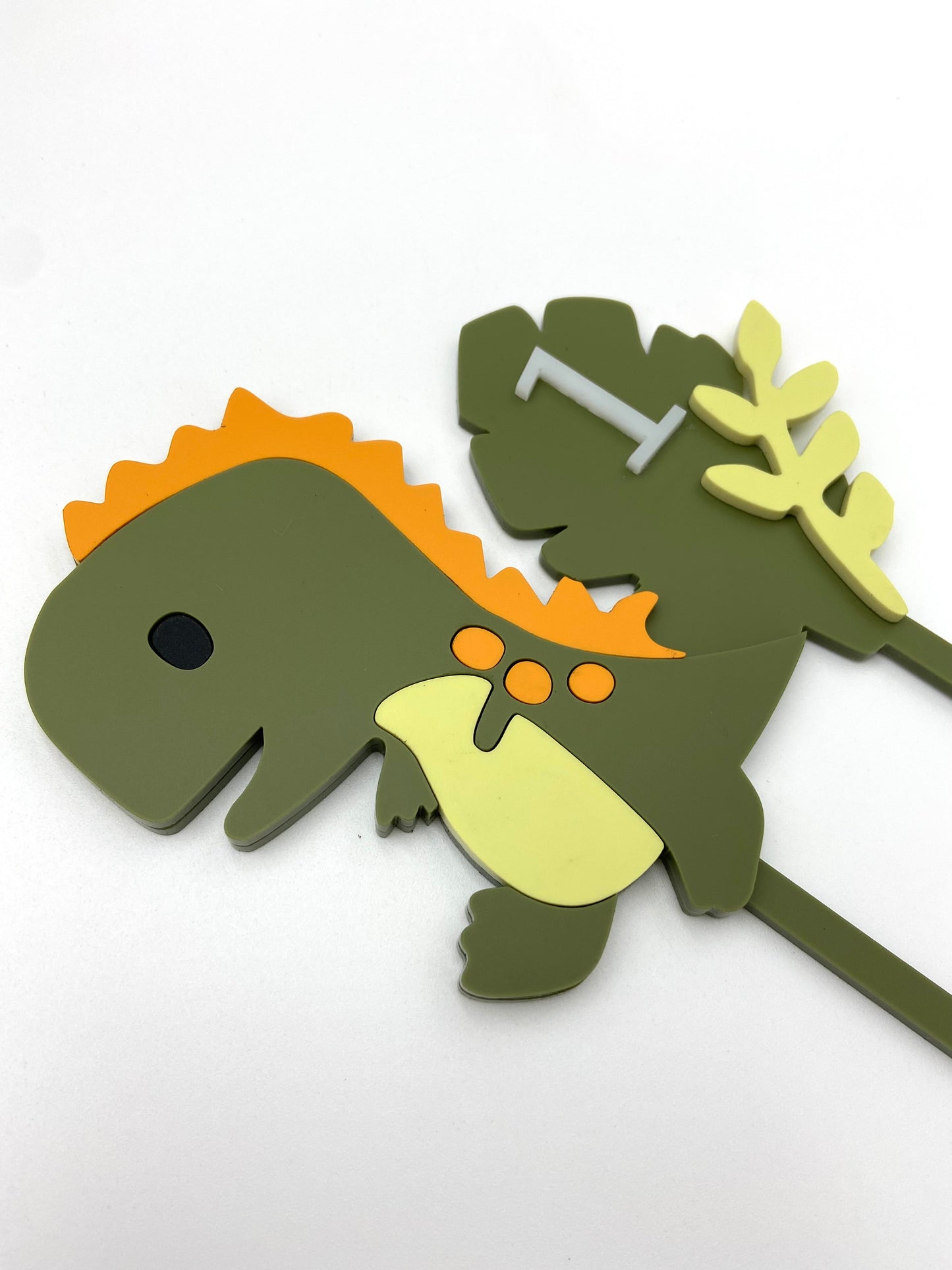 Dinosaur acrylic cake topper