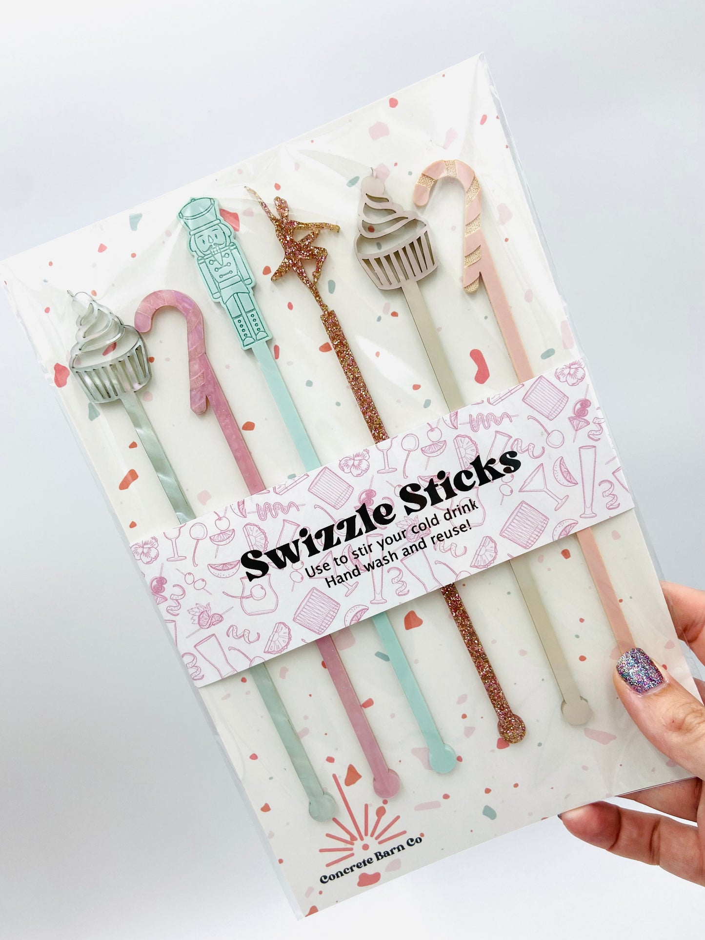 Drink stirrers/swizzle sticks - sugarplum