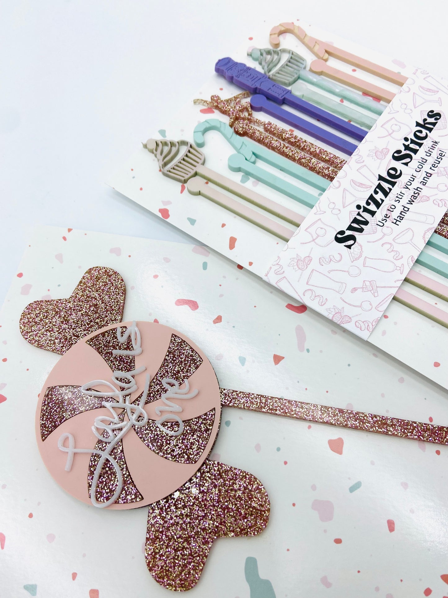 Drink stirrers/swizzle sticks - sugarplum