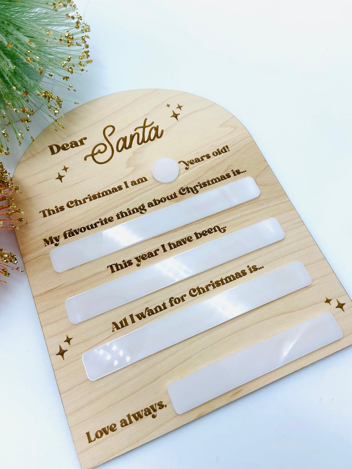 Dear Santa - reusable letter to Santa