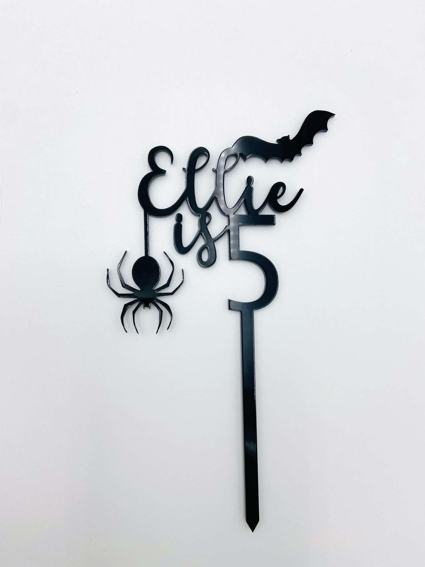 Spooky Halloween Birthday acrylic cake topper