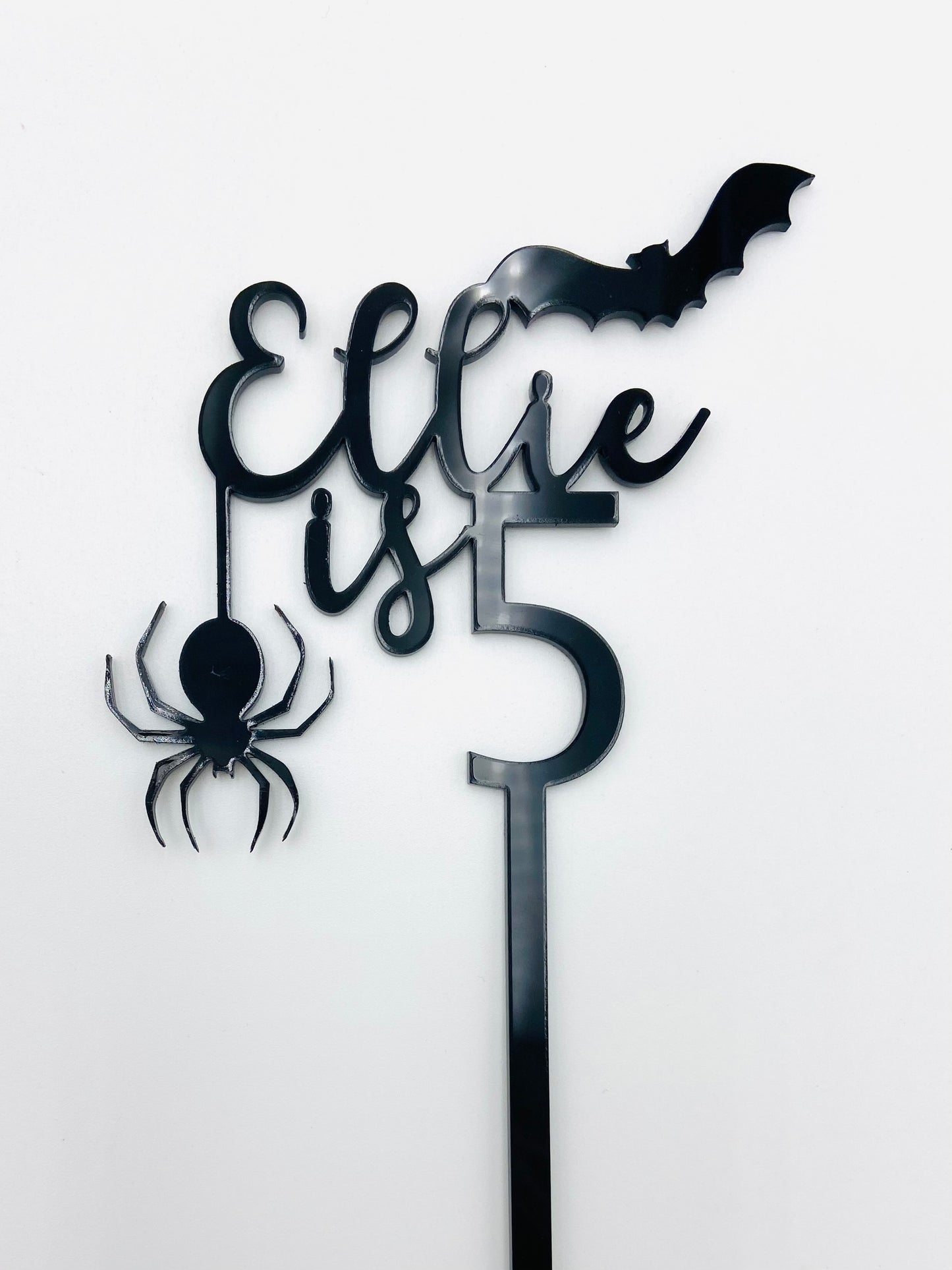 Spooky Halloween Birthday acrylic cake topper